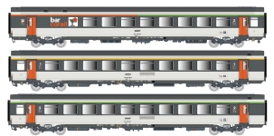 LS Models LS41998 - H0 - 3-tlg. Set Personenwagen Bar Corail, SNCF, Ep. IV